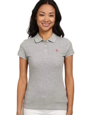U.S. Polo Assn. Gray Pony Applique Short Sleeve Polo Size Medium thumbnail 1