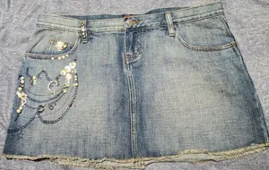 Guess Denim Mini Skirt Size: 10 Guess thumbnail 1