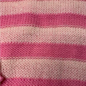 Pink Lily Pink Peach Striped Oversized Sweater Medium Balloon Sleeve Preppy thumbnail 7