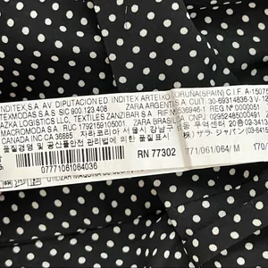 Zara Black/ White Polkadot Wide Leg Pants Size M thumbnail 9