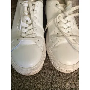 Michael Kors White Leather Low-Top Lace-Up Sneakers thumbnail 3