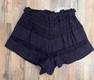 Free People Paloma Blue Boho Embroidered High Waist‎ Shorts XS thumbnail 1