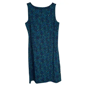 Isaac Mizrahi Live Blue Green Abstract Floral Sleeveless Shift‎ Dress A572626 MT thumbnail 2