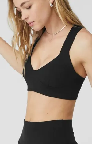 Alo AIRBRUSH REV IT UP BRA Black NWT XS thumbnail 1