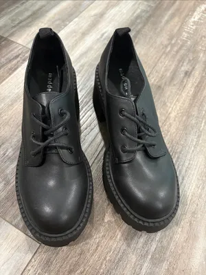 NWOB! MADDEN GIRL Trudy VEGAN LUG SOLE OXFORD 7.5 thumbnail 1