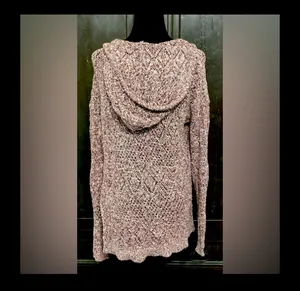 Mudd purple/cream cardigan sweater- size large thumbnail 3