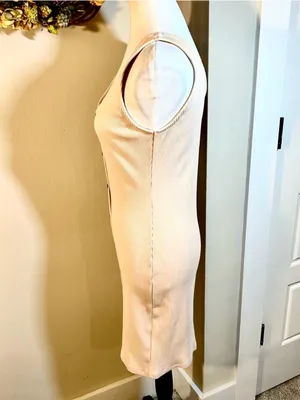 💥NWT The Drop x Sierra Furtado Rose Dust Ribbed Bodycon Mini Dress Sz M💛 thumbnail 6