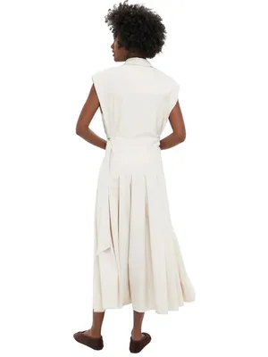 En Saison Quince Midi Shirt Dress in ecru Medium New Womens dresses thumbnail 3