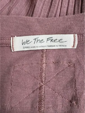 We The Free Women's Mauve Long Sleeve Flared Top, Size Small thumbnail 5