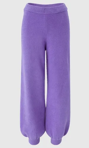 Florence by Mills Sweet & Snug Sweater Joggers Purple Cozy Loungewear Size Small thumbnail 1