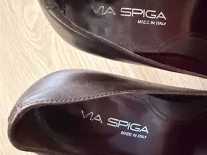 Via Spiga Brown Leather Pointed Toe Buckle Heels thumbnail 7