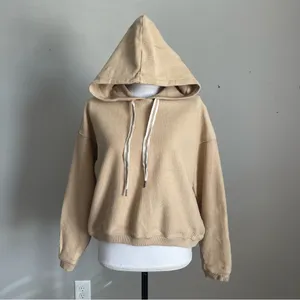 AERIE | Tan Textured Hoodie Sweatshirt Sz S thumbnail 2