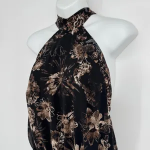 Free People Katerina Mini Dress Large Black‎ Floral Halter Neck Boho Party Chic thumbnail 7