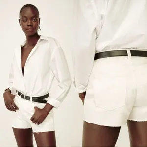 Reformation Charlie High Rise Jean Shorts in Vintage White Size 31 thumbnail 9
