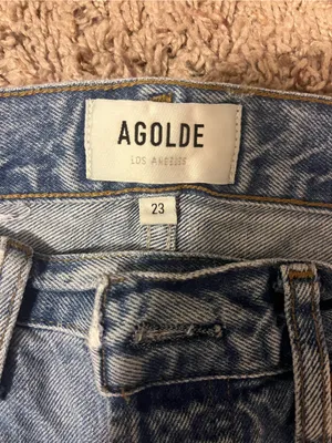 Agolde Light Blue Straight Leg Jeans thumbnail 2