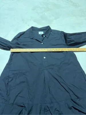 Tuckernuck Black Callahan Long Sleeve Button-Front Ruffle Hem Dress large thumbnail 6