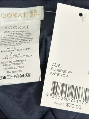 KOOKAÏ Kaye Halter Open Back Top, Blueberry, FR36/US4 thumbnail 9