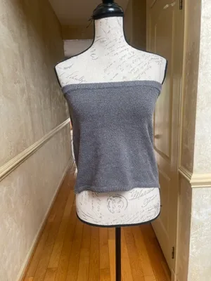 Free People Beach Rhea Knit Mini Skirt & Vest Set Ribbed XS Grey Coquette thumbnail 13