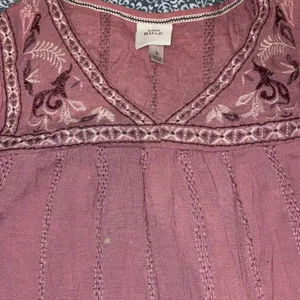 Knox Rose Peasant Top Women Size S Pink Embroidered Boho Cottagecore Blouse thumbnail 4