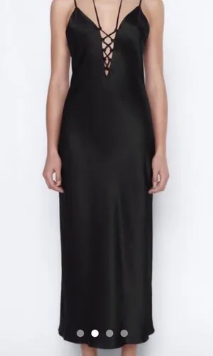 Satin Maxi Dress thumbnail 1
