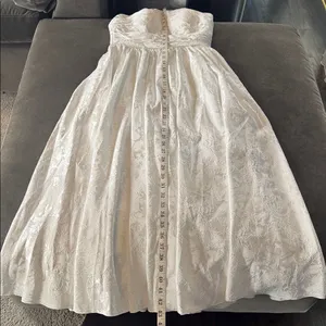 Women’s White Floral Strapless Prom Formal Dress Zip & Corset Back Size 2/4 NWOT thumbnail 13
