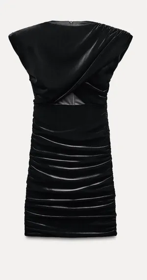 Zara Cut Our Velvet Mini Dress thumbnail 3