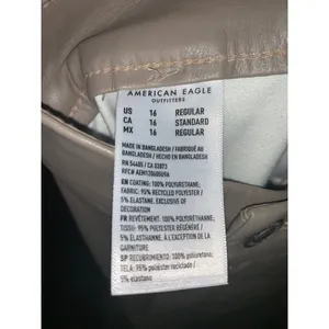 NWT American Eagle Women's 16 Beige‎ Leather Curvy Kick Boot Crop thumbnail 6