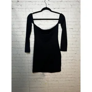 White Fox Black‎ Off The Shoulder Long Sleeve Mini Dress Small thumbnail 2