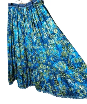 Vintage St. John's Bay Broomstick Maxi‎ Skirt 8 | Boho Festival Coastal Cowgirl thumbnail 1