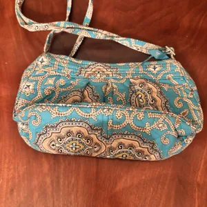Vera Bradley Frannie Hipster Crossbody‎ Bag Totally Turquoise Paisley thumbnail 4
