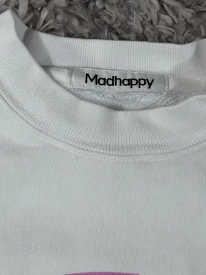 Madhappy Campus Fleece Crewneck Collection White Pink L thumbnail 4