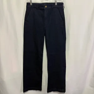 J.Crew High-Rise Trouser Jean in Deep Indigo Rinse Wide Leg Sz 27 Classic Preppy thumbnail 2