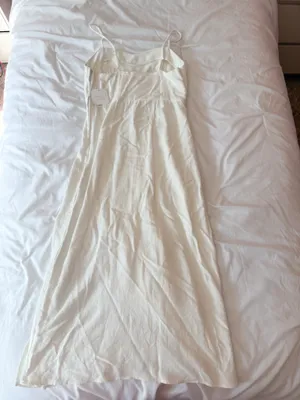 Altar’d State Sadie Ivory Linen Midi Dress Size Small thumbnail 3