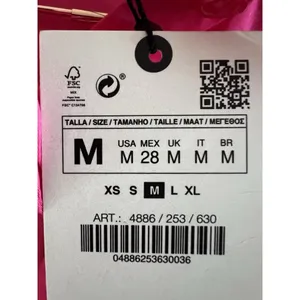 ZARA NWT POPLIN LONG SLEEVES‎ CROP TOP FUCHSIA Shirt 4886/253 M thumbnail 7