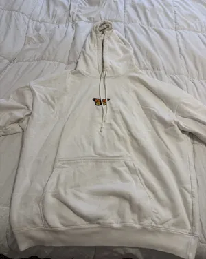 Brandy Melville White Butterfly Hoodie thumbnail 1