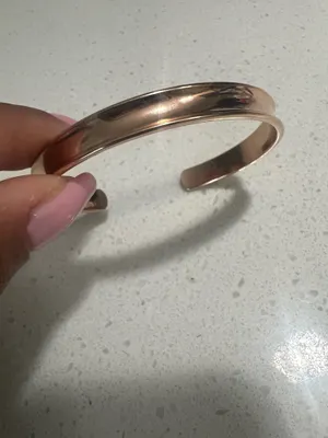 Rose Gold Stainless Steel Adjustable Hair Tie Holder Bracelet Bangle thumbnail 2
