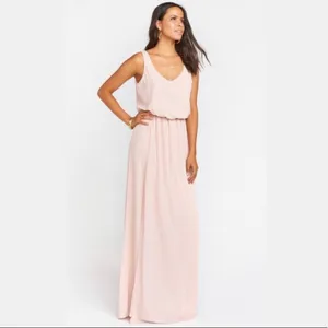 Show Me Your Mumu SMYM Kendall dusty blush maxi dress NEW SMALL thumbnail 4