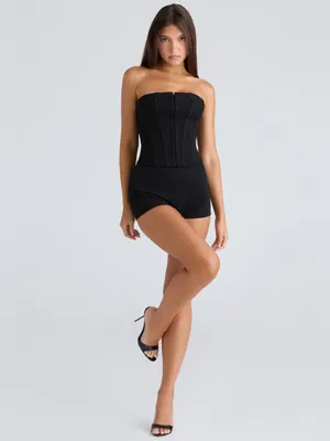 HOUSE OF CB 'The Strapless' Black Stretch Corset Top/Size M NWOT thumbnail 4