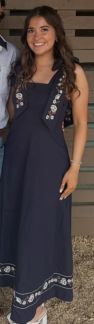 Petal and Pup Navy Midi Dress thumbnail 5