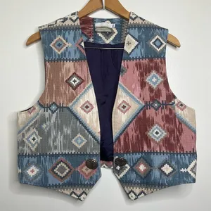 Vintage Coldwater Creek Aztec Southwest Open Front Vest Women’s Size XL thumbnail 1