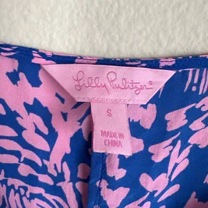 Lilly Pulitzer Silk Zebra and Palm Print Top thumbnail 2