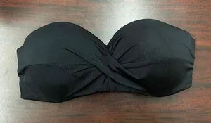 PINK Victoria’s Secret Black Strapless Bikini Top Size Large thumbnail 1