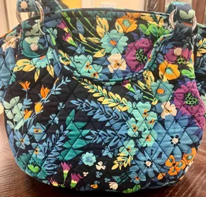 Vera Bradley Midnight Blues Glenna Quilted Satchel Shoulder Bag thumbnail 1
