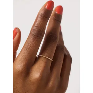NEW Dainty 14k Gold Plated‎ S925 Bead Ball Ring, Jewelry, Size 7 thumbnail 7
