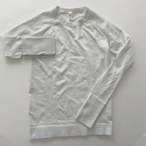 Lululemon Rest Less Pullover White Size 8 Long Sleeve Pullover Run Gym thumbnail 2