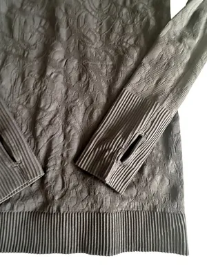 LULULEMON Womens Black Seamless Floral Zip Size 8 thumbnail 5