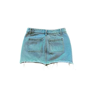 Edikted Jessie Raw Hem Y2K Style Denim Mini Skirt | XS thumbnail 4
