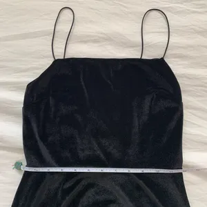 Urban Outfitters Black Velvet Straight-Neck Mini Dress thumbnail 10