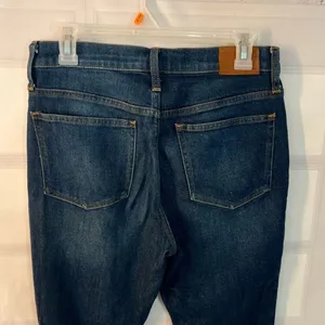 J. Crew Blue Whiskered Cutoff Hem 9 Inch Billie Demi Boot Crop Jeans Size 27 thumbnail 7