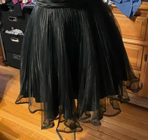 Betsy Johnson black organza cocktail dress thumbnail 4
